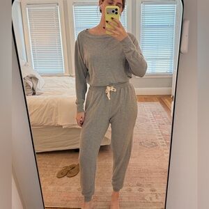 Spiritual Gangster - Cozy Gray Women's Loungewear jumpsuit
